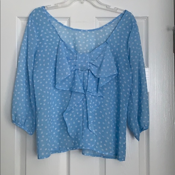 Blue polka dot top - Picture 2 of 2